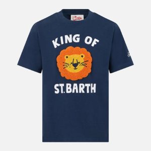 T-SHIRT DA BAMBINO CON PATCH IN SPUGNA KING OF ST. BARTH