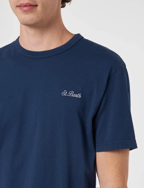 T-SHIRT UOMO BLU DOVER CON RICAMO ST. BARTH