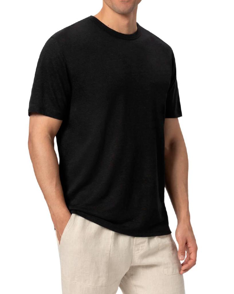 Tshirt Ecstasea in jersey di lino nera