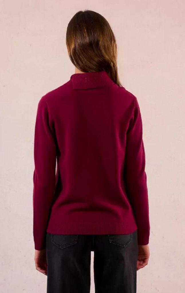 Maglione dolcevita con bottoni