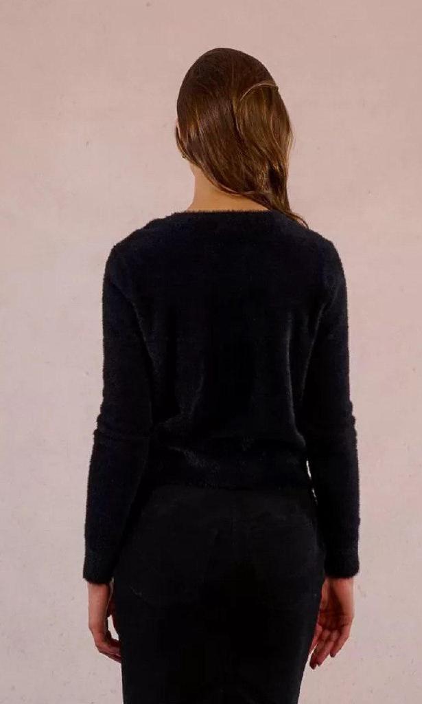 Cardigan aderente, bottoni fantasia