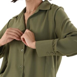 CAMICIA CON BOTTONI IN TESSUTO FLUIDO