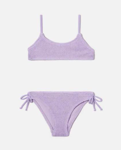Bikini Jaiden lilla in tessuto crinkle