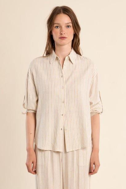 camicia casual a righe