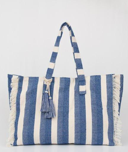 Borsa tote di grandi dimensioni, realizzata in cotone.