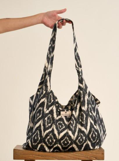 Borsa tote con stampa etnica