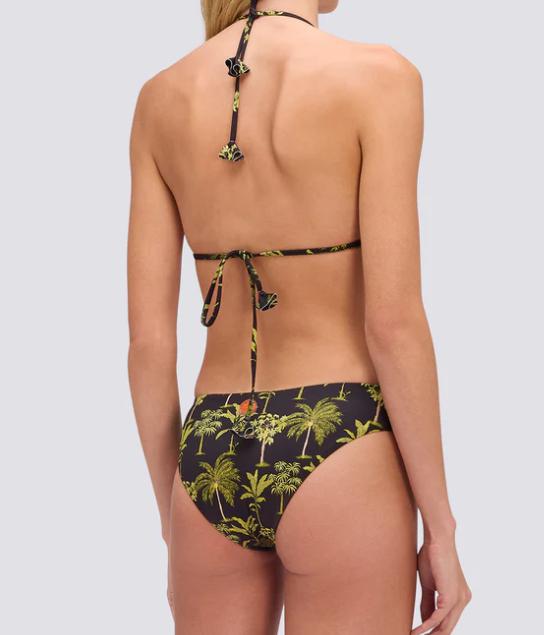 BIKINI TOP A TRIANGOLO AMERICANO CON NAPPE E FANTASIA BOTANIC