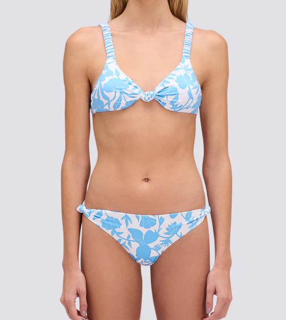 GISELLE - SLIP BIKINI A VITA FISSA CON STAMPA PATCHY FLOWERS