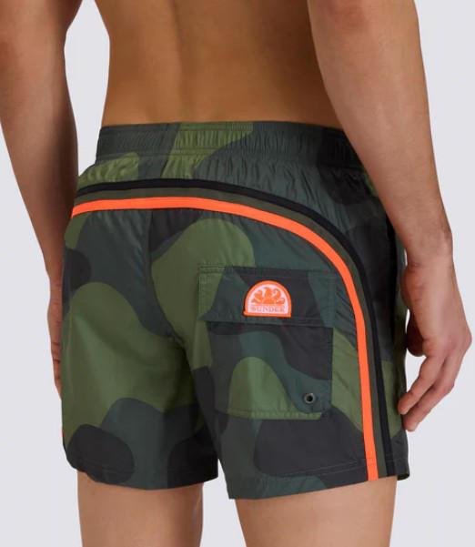 COSTUME DA BAGNO UOMO CORTO VITA ELASTICATA STAMPA CAMOU TESSUTO RIP-STOP