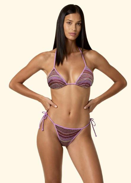 Bikini Donna F**K Triangolo con Slip Regolabile Multicolor SW0650-MC