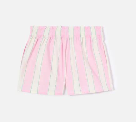 Short Meave Jr a righe bianche, rosa e verdi