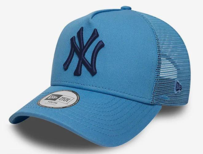 9FORTY A-Frame Trucker Yankees MLB League Essential Blu Pastello Youth