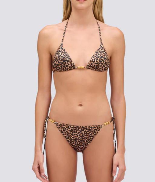 JENNIFER - BIKINI TOP A TRIANGOLO STAMPA LEOPARDATA