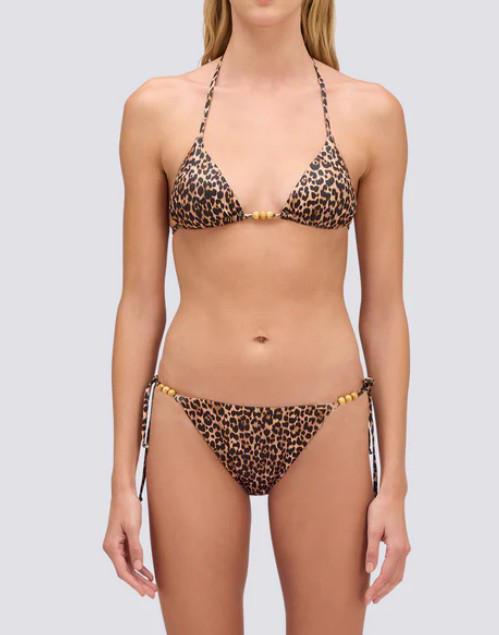 ANITA - SLIP BIKINI CON LACCETTI STAMPA ANIMALIER
