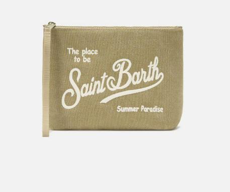 Aline Pochette in canvas marrone