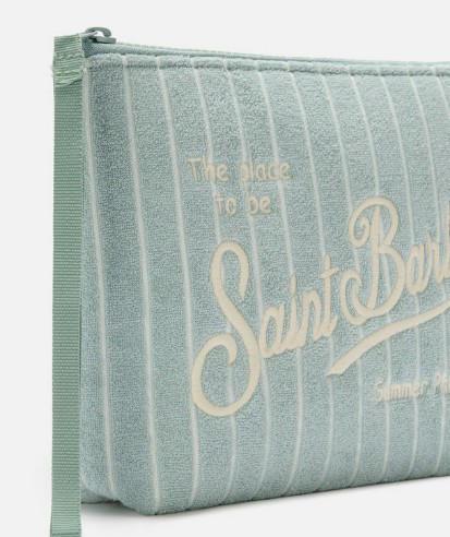 Pochette Aline effetto spugna con fantasia a righe in rilievo
