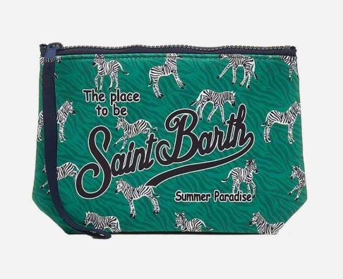 Pochette Aline in scuba con stampa Zebra Mania