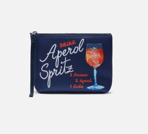 Pochette Aline in scuba con stampa Ricetta Spritz